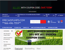 Tablet Screenshot of erecaidpumps.com